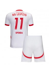 Fotbalové Dres RB Leipzig Lois Openda #11 Dětské Domácí Oblečení 2024-25 Krátký Rukáv (+ trenýrky)